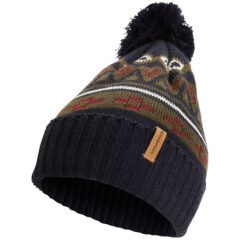 Jacquard-knitted wool beanie with pattern